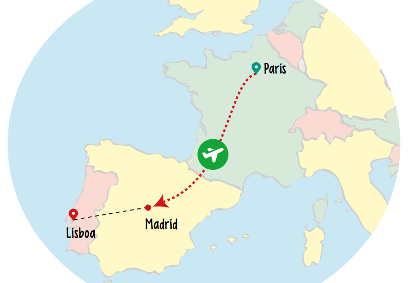 Tour de 12 dias por PARÍS, MADRID Y LISBOA con salida desde Paris los martes